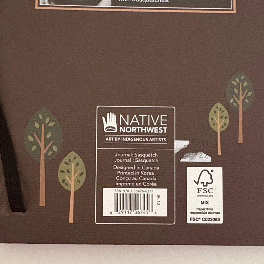 Native Northwest Brown Sasquatch Journal Art by‎ Indigenous Artists Francis Horn